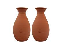 Ollas Lutton Olla Terre Cuite à Enterrer 1.5L | Lot de 2 Oyas | Arrosage Autonome pour Plantes d'Extérieur Ecologique & Economique | Système d'Irrigation Naturel | Autonomie 4 Jours | OYA Terracotta