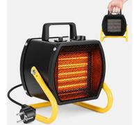 Ollewiellan Chauffage soufflant PTC 2000 W avec thermostat | 3 niveaux avec air froid, protection contre la surchauffe, chauffage électrique portable pour garage, atelier, cave