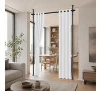 Ollewiellan Tringle Rideau sans percage, Noir, L 177 cm x H 320 cm | Acier au carbone, Installation simple, Réglable, Cloison de separation interieur, Paravent interieur, Sans rideaux