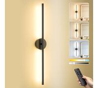 Ollny Applique Murale LED Sans Fil 73 cm, Rechargeable 8000 mAh, Dimmable | Télécommande, Minuterie, 3 Températures de Couleur, Applique Sans Fil Dimmable, Orientable 360° pour Salon, Chambre, Mur TV