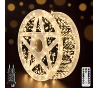 Ollny Guirlande Lumineuse Cluster Fil Cuivre 30 m 1000 LED Blanc Chaud Noël | Guirlande de Noël blanc chaud, 8 modes, minuterie, télécommande, prise secteur, IP44 étanche pour sapin, fête et mariage