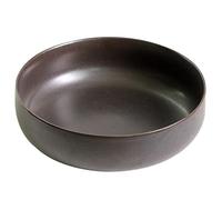 Olly & Rose Oxford Grand bol à fruits et salade en céramique - 26 cm - Bol de service décoratif - Grès noir - Extra large pour pâtes