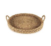 Olly & Rose Plateau extra large 58 cm - Plateau XL tissé à la main pour tables basses et tables de salle à manger Décoration de chambre de qualité supérieure pour présentation de service