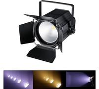 Oloaxolx 200 W COB Par LED Projecteur de scène avec volets coupe-flux, 3500 à 7500 K 2 en 1 éclairage de scène DMX/maître-esclave lumière de fête pour DJ, église, concert, mariage