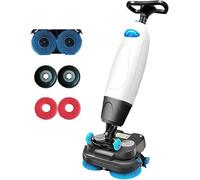 OLSKFUH Autolaveuse, Largeur De Nettoyage De 43 Cm, Nettoyeur Électrique À Double Réservoir, Tête Rotative À 360°, Balai sans Fil pour Un Nettoyage en Profondeur des Salles De B,C