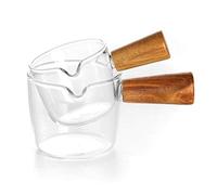 OLSKFUH Saucière en Verre Résistant À La Chaleur De Style Simple, Pichet À Sirop Et À Lait, Mini-Salade Italienne, Tasse À Latte avec Poignée, Tasse À Confiture, Café, Resta,One Color-2 Pieces