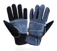 OLSON DEEPAK 1 paire de gants de sécurité en cuir résistants à la chaleur, utilisés pour le soudage, la cheminée, le four, les poêles à bois, les barbecues, 1 paire (gris, taille XXL)