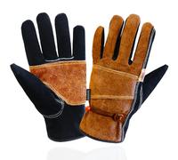 OLSON DEEPAK Gants de travail en cuir pour homme et femme, gants résistants aux épines pour le jardinage, le soudage Tig/Mig, la construction, la tronçonneuse, la ferme, le cuir de vachette, doublure
