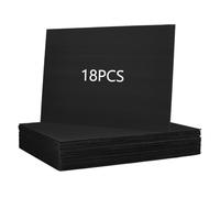 OLYCRAFT 18Pcs Panneau d’Affichage Noir Art Crafts Signes Vide 40x30cm Feuilles ondulées Panneau d’Affichage Plastique ondulé extérieur Signe imperméable Durable Signes fête d’Anniversaire Cour