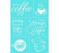 OLYCRAFT 2 Pcs Auto-Adhésif Sérigraphie Pochoir Réutilisable Transfert de Maille Sérigraphie Pochoirs pour Peinture Sur Bois DIY T-Shirt Tissu Mur Décor à la Maison - Motif de Coupe