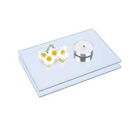 OLYCRAFT 2pcs 15.2x10.1cm tuiles Miroir Rectangle Verre pour Table Murale | 2.5mm épaisseur, miroirs décoratifs tuiles Artisanat Miroir Plaque Bougie, Matériel de verre pour Table Murale Cabinet
