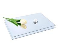 OLYCRAFT 2pcs 30.5x20.3cm Rectangle tuiles Miroir Verre 2.5mm épaisseur miroirs décoratifs tuiles Artisanat Plaque Bougie pour Table Murale Cabinet Mariage pièces centrales Artisanat Bricolage