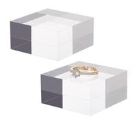 OLYCRAFT 2Pcs 5x5cm Bloc d'Affichage en Acrylique Transparent 2,3cm d'épaisseur Cube Acrylique Clair Poli Bloc d'affichage en acrylique Support d'organisation pour vitrine pour Présentoir de Bijoux