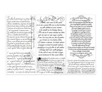 OLYCRAFT 3 pièces/Set Mot Rub Sur Transferts pour Meubles et Artisanat 15x30cm Texte Manuscrit Décalcomanies Français Décor