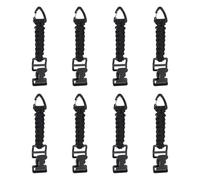 OLYCRAFT 8pcs Attaches de Gant Tactiques Porte Gants de Travail Robustes Clip Porte Gants Unique Attaches pour Paracorde Tressées Noires Porte avec Clip pour Ceinture Outils Sac Tactique Randonnée