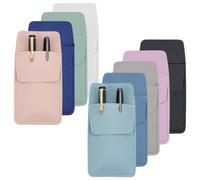 OLYCRAFT 9 Pack Porte-Stylo en Cuir Protecteur de Poche Poche Poche 162x83mm Imitation Cuir Options stylos Organisateur 9 Couleurs Porte-Stylo Polyvalent pour Bureau hôpital Fournitures Scolaires
