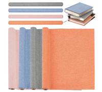 OLYCRAFT Couverture de livre en polyester avec dos en papier - 4 feuilles 100x43cm - Couverture protectrice pour la reliure de livre - Scrapbooking DIY Crafts - 4 Couleurs