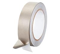 OLYCRAFT Ruban Adhésif Tissu Faraday de 2.6 cm x 65 Feet, Double Conducteur, Haut Blindage, Rouleau, Argent, 20m x 26mm x 0.1mm
