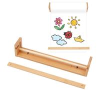 OLYCRAFT Support Mural pour Rouleau de Papier Kraft de 12(5)cm pour Cuisine | 31.8x5.9x1cm, Support mural en bois pour rouleaux de papier à dessin, Chevalet en Bois Distributeur pour Cuisine Bricolage