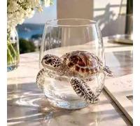OLYGEE Ocean Mug, Handcrafted Borosilicate Octopus Mug, Artistic Octopus Wine Glass, Decorative Octopus Glassware for Coffee Tea Cocktails Coastal Home (A)