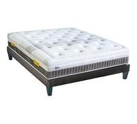 OLYMPE LITERIE - Ensemble DELPHES 90x200 cm - Matelas Mémoire de forme + Sommier Bois G