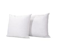 Olympe Literie - Lot de 2 Oreillers Duvet & Plumes Natura 65x65 cm | Mi-Fermes, Gonflants, Enveloppe 100% Coton - Fabriqué en Europe