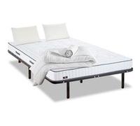 OLYMPE LITERIE - Pack Prêt à dormir CRISTAL 90x190 cm - Matelas Mémoire de forme + Sommier Métal + Accessoires G