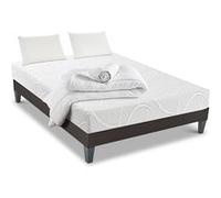OLYMPE LITERIE - Pack Prêt à dormir EUPRAXIE 160x200 cm - Matelas Mémoire de forme + Sommier + Accessoires G