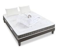 OLYMPE LITERIE - Pack Prêt à dormir INTUITION 160x200 cm - Matelas Mémoire de forme + Sommier Bois + Accessoires G