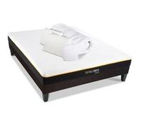 OLYMPE LITERIE - Pack Prêt à dormir OLYMPE 90x190 cm - Matelas Mémoire de forme + Sommier + Accessoires G