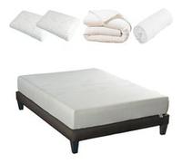 OLYMPE LITERIE - Pack Prêt à dormir SENSITIVE 140x200 cm - Matelas Mémoire de forme + Sommier + Accessoires G