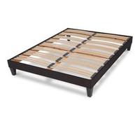 OLYMPE LITERIE - Sommier à lattes en bois KIT15 140x190 cm - Coloris Gris anthracite - Livré en kit Gris G