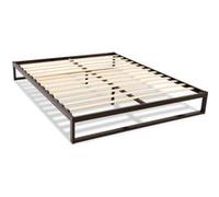 Olympe Literie Sommier à Lattes 140x190cm Pandore Hauteur 25 cm | Cadre de lit en métal Noir avec 13 Lattes en Bois de peuplier | Rangement sous Le lit | Montage Facile