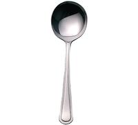 Olympia - 12 cuillères à soupe à bordure perlée, en inox, 170(L) mm, inox 18/0, Cuillères à soupe à finition miroir hautement polie, C131