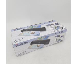 OLYMPIA A 230 Plastifieuse 4 en 1 avec règle de coupe et arrondisseur de coins, 40 feuilles de plastification incluses.