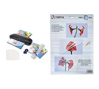 Olympia A 230 Plus Set 4 en 1 Plastifieuse Noir & 9165 Pochettes de plastification à chaud, (20 x A4, 20 x A5, 20 x A6, 40 pochettes pour cartes de visite), 80 microns
