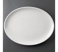 Assiettes Creuses Ovales en Porcelaine Blanche 305(L)x241(l)mm Athena Hotelware - x 6 - Olympia - - Porcelaine241 305x29mm Multicolore G