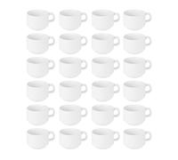 Olympia Athena Tasses empilables 200ml (lot de 24), porcelaine blanche, résistantes aux éclats, compatibles avec la soucoupe CC202, passent au micro-ondes/lave-vaisselle, CC200