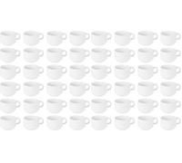 Olympia Athena Tasses empilables 200ml (lot de 48), porcelaine blanche, résistantes aux éclats, compatibles avec la soucoupe CC202, passent au micro-ondes/lave-vaisselle, CC200