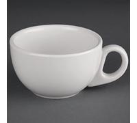 Olympia Tasses à cappuccino Athena 228 ml – en porcelaine blanche, empilables, lot de 24