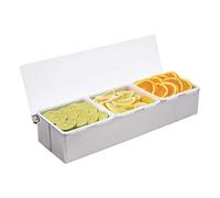 Olympia Boîte à compartiments Olympia 3x 950ml, Acier inoxydable, 76(H) x 460(L) x 152(P) mm, Acier inoxydable, K490