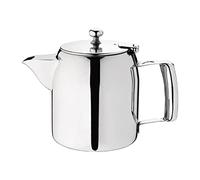 Olympia Cosmos Théière en acier inoxydable 570 ml, acier inoxydable poli, bec anti-goutte, poignée résistante à la chaleur, passe au lave-vaisselle, usage professionnel et domestique, J322