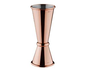 Olympia DR606 Doseur à rayures en cuivre 25 ml/50 ml - Doseur à cocktail et mesures de boisson pour spiritueux, shots, vin