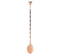 Olympia DR615 Cuillère à cocktail en cuivre - Longue cuillère à cocktail torsadée en acier inoxydable