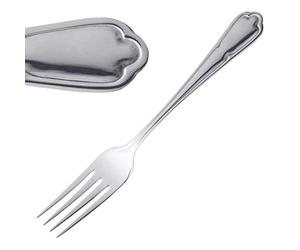 Olympia Dubarry - 12 Fourchettes de table en inox, finition très brillante, fourchettes de table ornées, 200 mm (L), Matériau : inox 18/0, C139