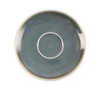 Olympia - Ensemble de 6 soucoupes pour tasse à café et thé Olympia Kiln couleur océan - Assiettes vintage en porcelaine peintes à la main 140 mm GP347
