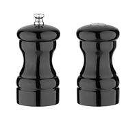 Olympia Ensemble salière et poivrière en bois Noir 100 x 50 mm