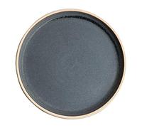 Olympia FA301 Lot de 6 assiettes rondes plates en toile granite Bleu 250 mm de diamètre