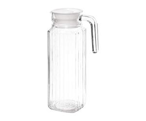 Olympia GF922 Lot de 6 carafes en verre nervuré 1 l