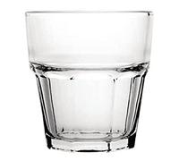 Olympia Gobelets Orleans Renforcés - 200 ml/7 oz (Lot de 12), Transparent, Verre Trempé, Design à Facettes, Compatible Lave-Verres, GF938